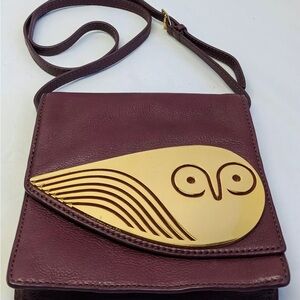 Jonathan Adler Vera Collection Owl Crossbody Leather Bag